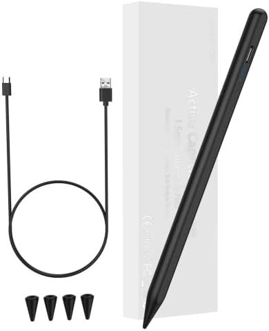 31thdcpzucl. ac .jpg Hochpräziser Stift für Android Tablets und Handys (Schwarz) | Neigungsempfindlicher Stylus für Samsung, Huawei, Lenovo,