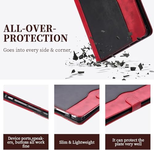 41 4jmq3fal. ac .jpg Kompatibel Hülle für TABWEE W90 11-Zoll Tablet - 360-Grad-Drehung und Multi-Viewing-Angeln - PU Leder Stand - Rosa