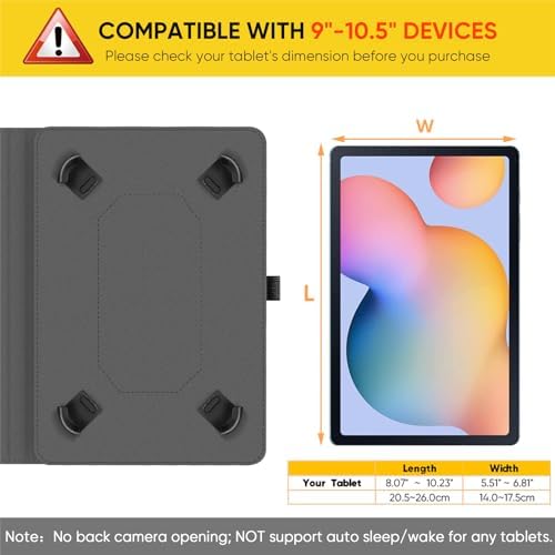 412aqqgvbvl. ac .jpg Fintie Universal Hülle für 9-11" Tablet: Multi-Winkel Design für DOOGEE/Ainmel/Whitedeer/MUISOO/TPZ/SVITOO/DOOGEE U11 Pr