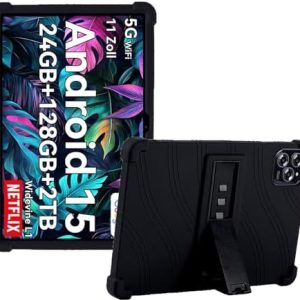 Junfire Silikonhülle für TABWEE T90 / W90 - Robuste Hülle mit Ständer - Schwarz Junfire Silikonhülle TABWEE T90 / W90