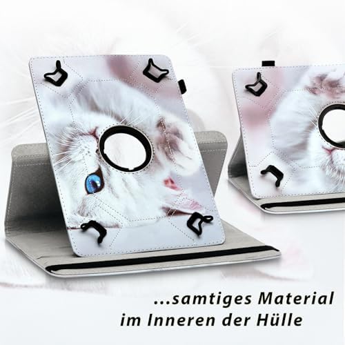 41fn7hzxtzl. ac .jpg Tablet Schutzhülle kompatibel mit Tabwee Tablet T80 / T90 / W90, 360 Grad Drehbar, Standfunktion, schwarze Kunstleder Hü