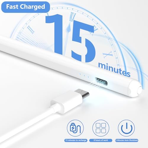 41jvxmc3snl. ac .jpg Hochpräziser Stift für Android Tablets und Handys (Schwarz) | Neigungsempfindlicher Stylus für Samsung, Huawei, Lenovo,