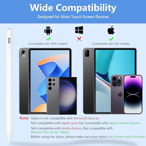 41jzwadhpfl. ac .jpg Hochpräziser Stift für Android Tablets und Handys (Schwarz) | Neigungsempfindlicher Stylus für Samsung, Huawei, Lenovo,