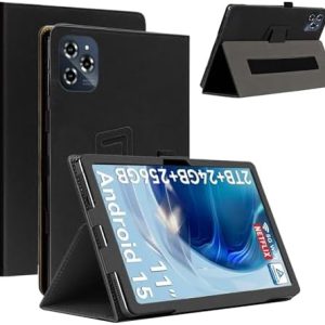 TABWEE W90/TABWEE T90 11 Zoll Ultra Dünn PU Leder Tablethülle mit Stifthalter und Handschlaufe, Klappständer Schutzhülle