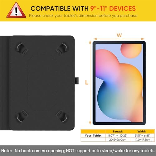 41vwh9snyfl. ac .jpg Fintie Universal Hülle für 9-11" Tablet: Multi-Winkel Design für DOOGEE/Ainmel/Whitedeer/MUISOO/TPZ/SVITOO/DOOGEE U11 Pr