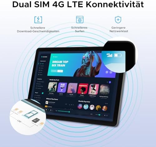 41vlirtdvfl. ac .jpg DOOGEE Tab G6 5G Android 15 Tablet 11 Zoll + 30GB RAM + 256GB ROM, 90Hz IPS, 8000mAh Akku, Unisoc T7250 Octa-Core, Widev