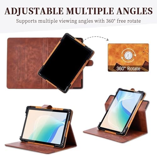 41xnxiz2jkl. ac .jpg Kompatibel Hülle für TABWEE W90 11-Zoll Tablet - 360-Grad-Drehung und Multi-Viewing-Angeln - PU Leder Stand - Rosa