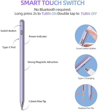 41cdhxdfpvl. ac .jpg Hochpräziser Stift für Android Tablets und Handys (Schwarz) | Neigungsempfindlicher Stylus für Samsung, Huawei, Lenovo,