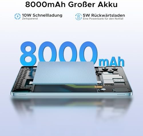 41i ulcqa l. ac .jpg DOOGEE Tab G6 5G Android 15 Tablet 11 Zoll + 30GB RAM + 256GB ROM, 90Hz IPS, 8000mAh Akku, Unisoc T7250 Octa-Core, Widev