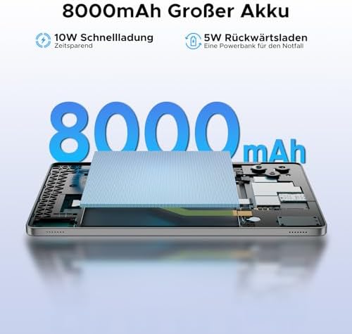 41istvv0wyl. ac .jpg DOOGEE Tab G6 5G Android 15 Tablet 11 Zoll + 30GB RAM + 256GB ROM, 90Hz IPS, 8000mAh Akku, Unisoc T7250 Octa-Core, Widev