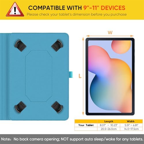 41jhgjndwfl. ac .jpg Fintie Universal Hülle für 9-11" Tablet: Multi-Winkel Design für DOOGEE/Ainmel/Whitedeer/MUISOO/TPZ/SVITOO/DOOGEE U11 Pr