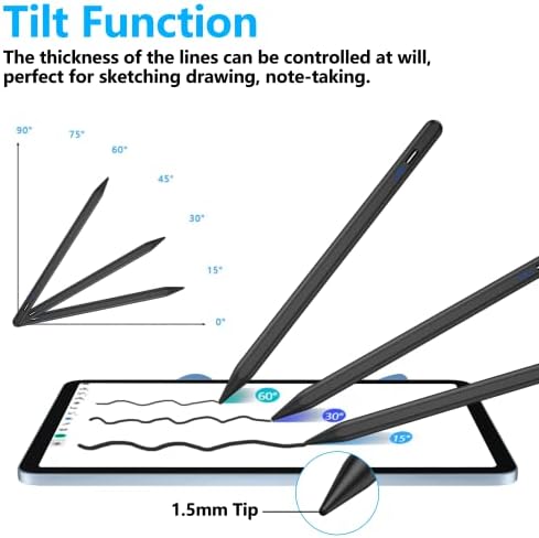 41mxq5p6qgl. ac .jpg Hochpräziser Stift für Android Tablets und Handys (Schwarz) | Neigungsempfindlicher Stylus für Samsung, Huawei, Lenovo,