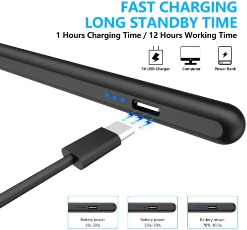 41nqmiplqfl. ac .jpg Hochpräziser Stift für Android Tablets und Handys (Schwarz) | Neigungsempfindlicher Stylus für Samsung, Huawei, Lenovo,