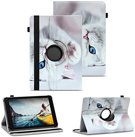 41ojtqsspl. ac .jpg Tablet Schutzhülle kompatibel mit Tabwee Tablet T80 / T90 / W90, 360 Grad Drehbar, Standfunktion, schwarze Kunstleder Hü
