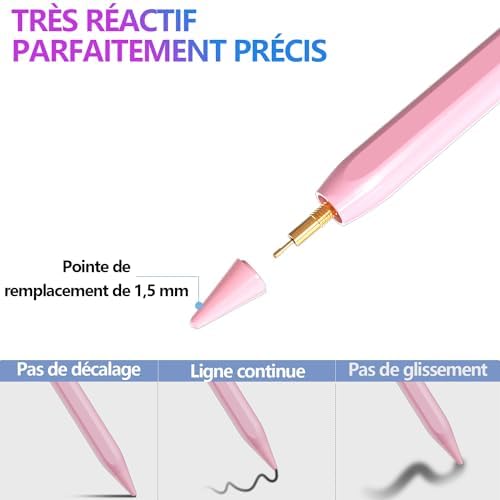 41xlawnrtgl. ac .jpg Hochpräziser Stift für Android Tablets und Handys (Schwarz) | Neigungsempfindlicher Stylus für Samsung, Huawei, Lenovo,