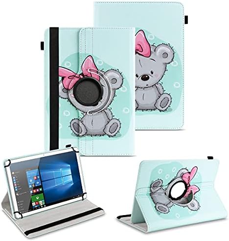 512s1lyzwms. ac .jpg Tablet Schutzhülle kompatibel mit Tabwee Tablet T80 / T90 / W90, 360 Grad Drehbar, Standfunktion, schwarze Kunstleder Hü