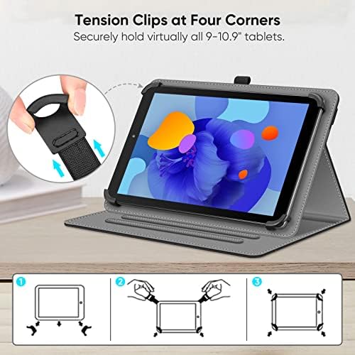515metjtcl. ac .jpg Fintie Universal Hülle für 9-11" Tablet: Multi-Winkel Design für DOOGEE/Ainmel/Whitedeer/MUISOO/TPZ/SVITOO/DOOGEE U11 Pr