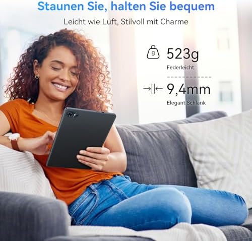 51ap0pbsall. ac .jpg TABWEE 2025 5G Tablet 10 Zoll mit 5G WiFi, 6000mAh, 14GB RAM+64GB ROM, Android 15, 6000mAh Akku, Bluetooth5.0, Type-C