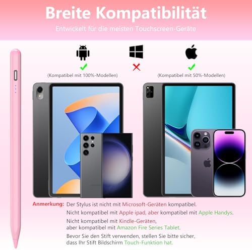 51cbv5ka7hl. ac .jpg Hochpräziser Stift für Android Tablets und Handys (Schwarz) | Neigungsempfindlicher Stylus für Samsung, Huawei, Lenovo,