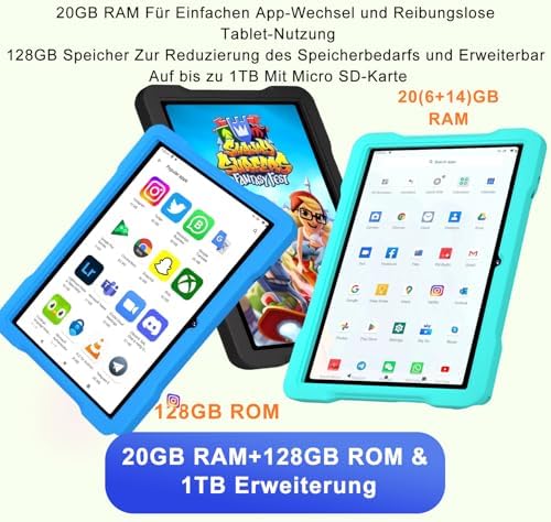 51grm5mv4ql. ac .jpg Neueste 10 Zoll Android Tablet 5G WiFi 6 mit 6200mAh - Pädagogische IWawa App + Eva Case - Blue