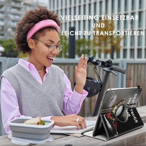 51hnctgjavl. ac .jpg Tablet Schutzhülle kompatibel mit Tabwee Tablet T80 / T90 / W90, 360 Grad Drehbar, Standfunktion, schwarze Kunstleder Hü