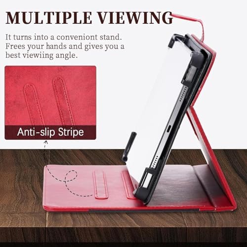 51hzt0bvokl. ac .jpg Kompatibel Hülle für TABWEE W90 11-Zoll Tablet - 360-Grad-Drehung und Multi-Viewing-Angeln - PU Leder Stand - Rosa