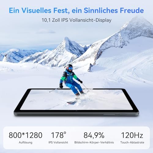 51iyjephal. ac .jpg TABWEE T80 5G Tablet 10 Zoll - 18GB RAM+128GB ROM, 6000mAh, 5G WiFi, Face ID, 2 Jahre Garantie (ClimatePartner