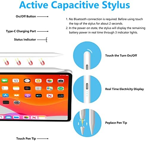 51jvm33smll. ac .jpg Hochpräziser Stift für Android Tablets und Handys (Schwarz) | Neigungsempfindlicher Stylus für Samsung, Huawei, Lenovo,
