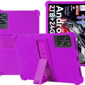 TABWEE W90/T90 11 Zoll Silikon Hülle Weich Kindgerecht mit Standfunktion, Lila