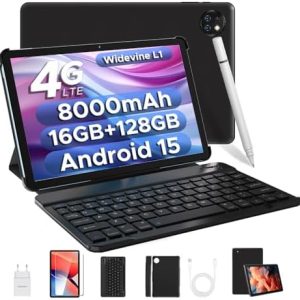 DOOGEE T10W Android 15 Tablet 10 Zoll + 16GB RAM +128GB ROM + 4G LTE/WiFi 5/OTG/Face ID DOOGEE T10W Android 15 Tablet