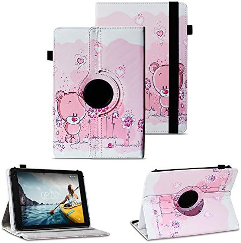 51aaser47sl. ac .jpg Tablet Schutzhülle kompatibel mit Tabwee Tablet T80 / T90 / W90, 360 Grad Drehbar, Standfunktion, schwarze Kunstleder Hü