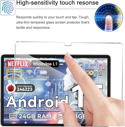 51rfl j2wl. ac .jpg TABWEE W90 T90 11 Zoll 2 Stück Schutzfolie 9H Härte Panzerfolie - Anti-Kratzen, Anti-Bläschen, HD Displayschutz