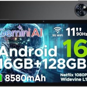 DOOGEE U11 16GB RAM + 128GB ROM 8580mAh Playbook für Erwachsene mit Face ID und 13MP Kamera