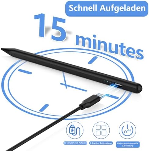 51vwiro8vrl. ac .jpg Hochpräziser Stift für Android Tablets und Handys (Schwarz) | Neigungsempfindlicher Stylus für Samsung, Huawei, Lenovo,