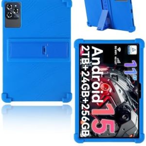 Schutzhülle yystao Kinder Weiche Silikon-Tablet-Hülle TABWEE W90 11 Zoll kompatibel verstellbar (Blau) Schutzhülle yys