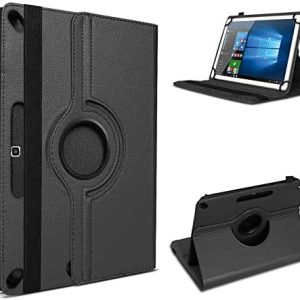 UC-Express Tablet Hülse kompatibel mit Tabwee T90 / W90 | Schutzfach zum Tragen | 360° Drehbar Klapphülse | Schwarz
