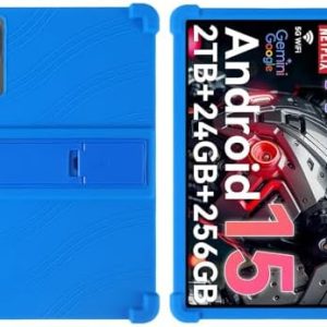 Kinderfreundliche Schutzhülle für Tabwee W90 11 Zoll Android 15 Tablet – stoßfest, weich, Silikon, verstellbarer Ständer