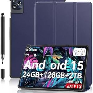 Tabwee T90/W90 11 Zoll Hülle mit Stift und Daunke Trifold Stand, wasserdicht, Kratzfest, Auto Wake/Sleep, Blau