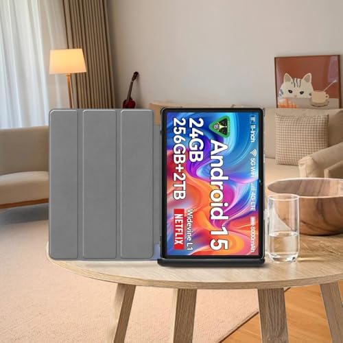 41on06 kqwl. ac .jpg MGJ Schutzhülle für Tabwee T90 & W90 27,9 cm (11 Zoll) Android-Tablet, Leder, schmal, automatische Sleep/Wake-Funktion,