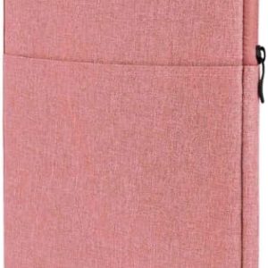 MOEX Tablet Hülle für TABWEE W90 Tasche mit Reißverschluss und Fach für Zubehör weich Gepolstert, Nylon Stoff Rosa, Mini