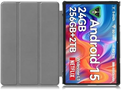 41xlsue9aql. ac .jpg MGJ Schutzhülle für Tabwee T90 & W90 27,9 cm (11 Zoll) Android-Tablet, Leder, schmal, automatische Sleep/Wake-Funktion,