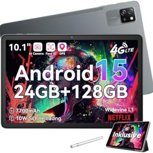 Blackview Tab60 Pro 24GB RAM+128GB ROM 4G LTE+5G WiFi Gaming Tablet 7700mAh Akku GPS Face ID Whiteview Tablet PC 10 Zoll