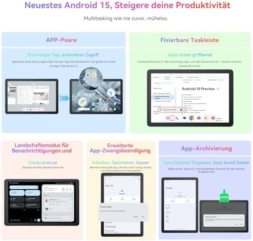 51wdrcwn6il. ac .jpg Blackview Tab60 Pro 24GB RAM+128GB ROM 4G LTE+5G WiFi Gaming Tablet 7700mAh Akku GPS Face ID Whiteview Tablet PC 10 Zoll