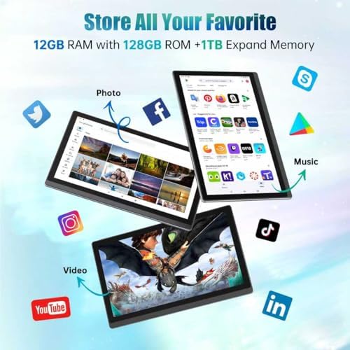 51yxyv50kvl. ac .jpg 15,6 Zoll Tablet Android 14 Großes Tablets, Helio G99 Octa-Core, 12GB RAM+128GB ROM, 12000mAh Battery, BT5.0, 32MP Kamer