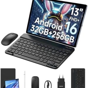 DOOGEE U13 VIP Android 16 Tablet 13 Zoll mit Tastatur/Stift/Maus 32GB + 256GB - Top Gaming Tablets mit 11000mAh Lautspre