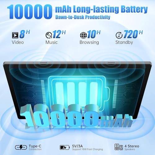 51ebhl bt4l. ac .jpg 15,6 Zoll Tablet Android 14 Großes Tablets, Helio G99 Octa-Core, 12GB RAM+128GB ROM, 12000mAh Battery, BT5.0, 32MP Kamer