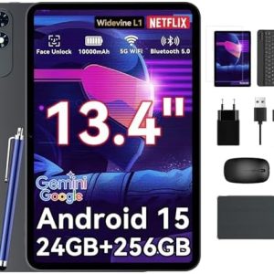 TABWEE T60 Pro Tablet 13,4 Zoll Android Gaming Tablet 18W Schnellladung 5G WiFi