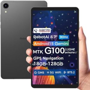 Tablet 8.7" Android 15 4G LTE Mediatek Helio G100 5000mAh Für Spiele/Comics/Videos