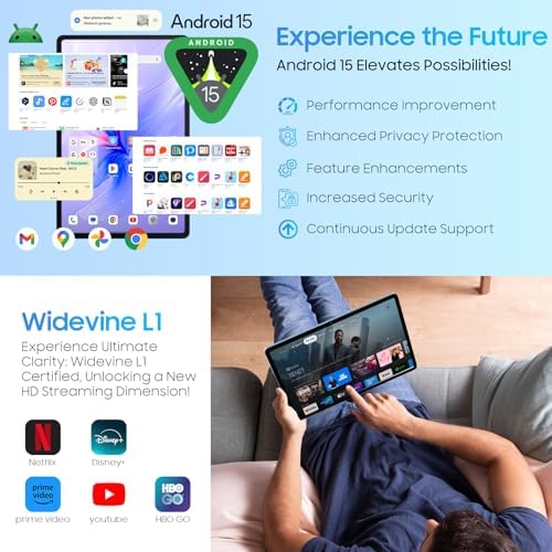 51li nbwkul. ac .jpg Blackview Tab90 WiFi Android 15 Tablet 12GB RAM 2TB TF, Großes Display 8200mAh Akku, 5G WiFi